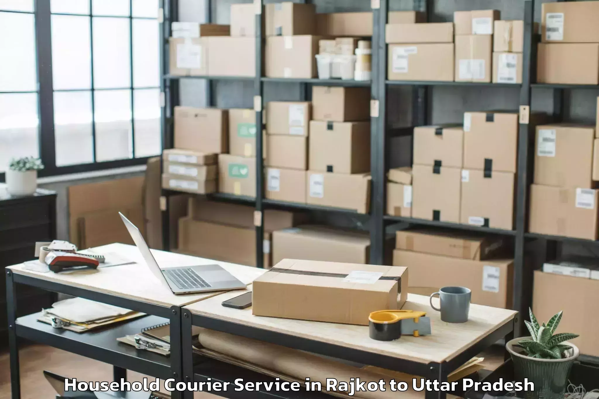 Expert Rajkot to Budaun Household Courier